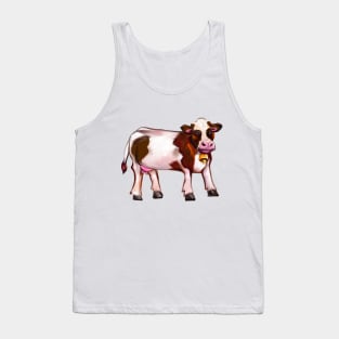 Old Macdonald had a farm and on that farm he had a cow wearing a bell. Cow Tank Top